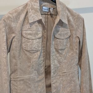 CHICO'S FLORAL BEIGE JACKET
